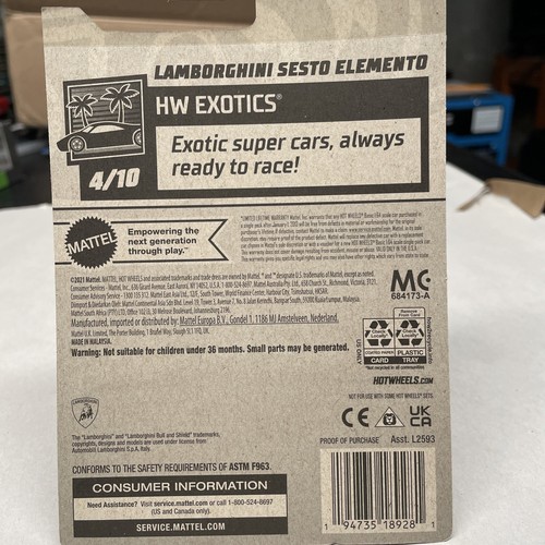 2024 Hot Wheels Q Case ZAMAC Lamborghini Sesto Elemento A47 - Picture 7 of 7