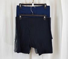 Gildan Mens 5 PACK Underwear CoveredWaistband BoxerBriefs Black/Gray/Blue Size L