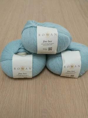 Rowan Fine Lace Baby Alpaca & Merino Wool 50gm ball Col 942 Light Blue - Image 1 of 4