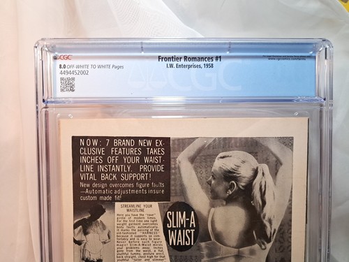 Frontier Romances 1 Cgc 8.0 (1958) IW Enterprises Scarce Western Romance - Picture 4 of 4