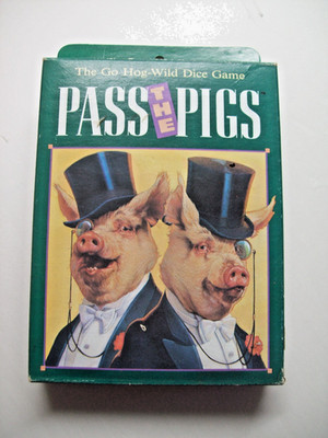Pass The Pigs Dice Game Milton Bradley Vintage 1992 Complete In Case New - READ