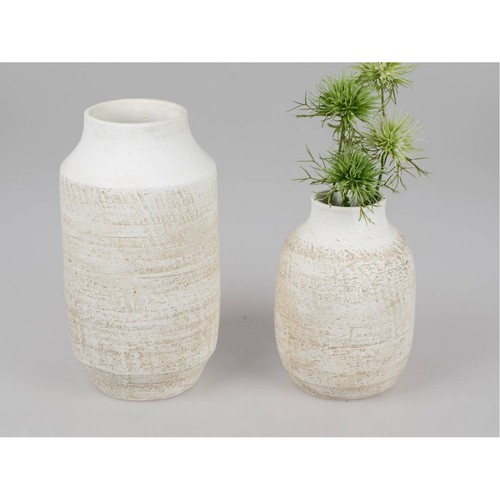 2er Set Portacandela Case Blumenwiese H.16cm Bianco Giallo Turchese FORMANO F25 - Imagen 2 de 2