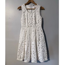 new ELIE TAHARI off white ivory Jessy floral lace sleeveless dress sz 2 nwt