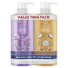 Hand Wash Twin Pack with Lavender and Coconut Scent 15.5 fl oz Each Bottle