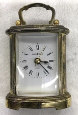 Howard Miller Gold/Quartz Small Battery Powered Gold Alarm Clock