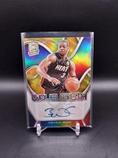 2023-24 Spectra Dwyane Wade Wavelength Autograph Gold /10 Auto Heat READ A45