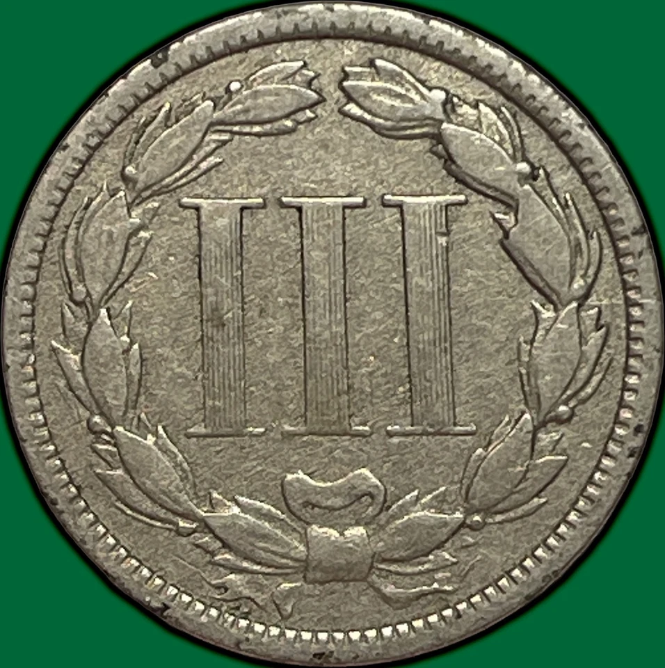 1879 Three Cent Nickel Fine F Coin #29833 - Image 2 of 3