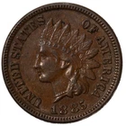 1885 Indian Head Cent 1c Almost Uncirculated AU+
