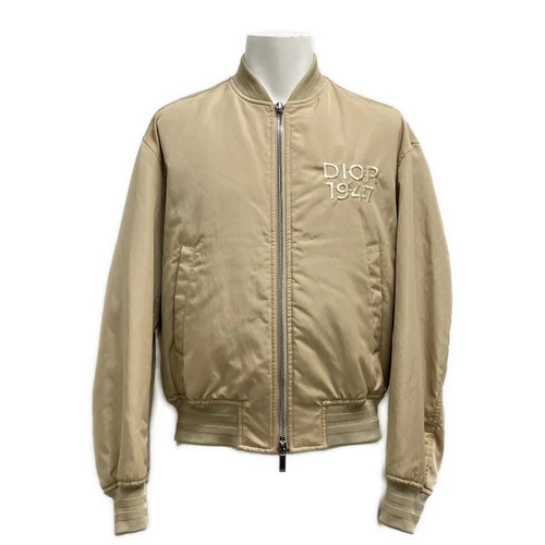 Giacca Bomber DIOR ChristianDior Originale 143C432F4533 Nylon Beige Cotone Uomo
