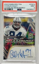 2020 Panini Spectra Charles Haley Champion Neon Marble Auto #/4 PSA 9