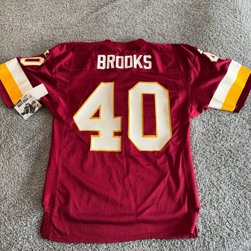 Camiseta 1994 Starter NFL Washington Redskins Reggie Brooks Proline 48 GG nova com etiquetas rara - Imagem 2 de 4