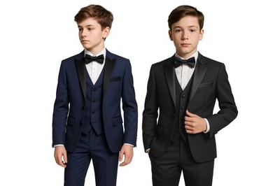 Jungen Pageboy Smoking Abendessen Anzug, 5-teilig komplett Hochzeit Abschlussball Outfit