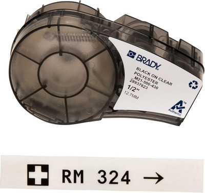 Authentic (M21-500-430) Clear Harsh Environment Polyester Label for Lab, Asset T
