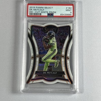 2019 Panini Select DK Metcalf RC Die-Cut White Prizm /35 PSA 9 NFL Seahawks #182