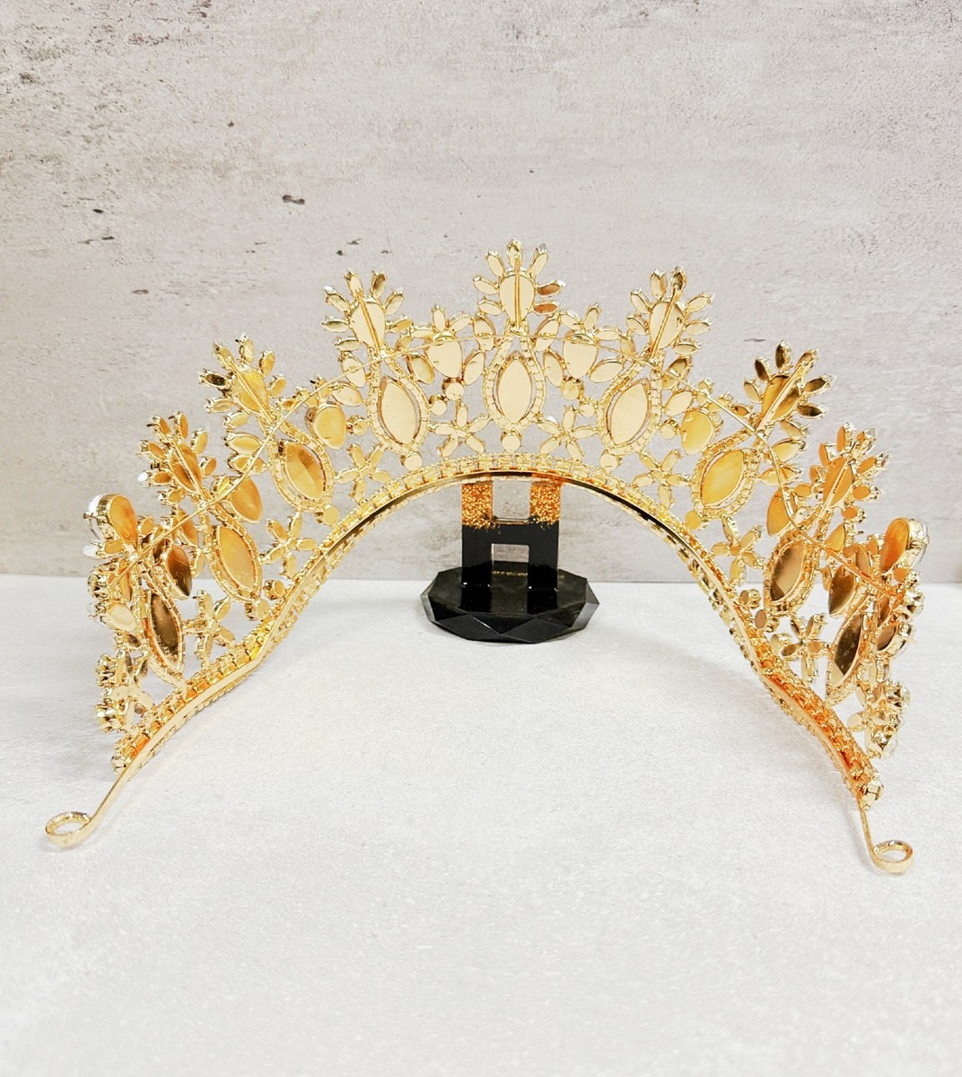 Bridal Headpiece, Gold Crystal Crown, Royal Princess Crown  display picture 1
