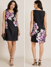 Ann Taylor Loft Floral Dress Size 4 Drape Peony