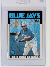 1986 Topps Cecil Fielder Autographed Signed Rookie Card RC Toronto Blue Jays