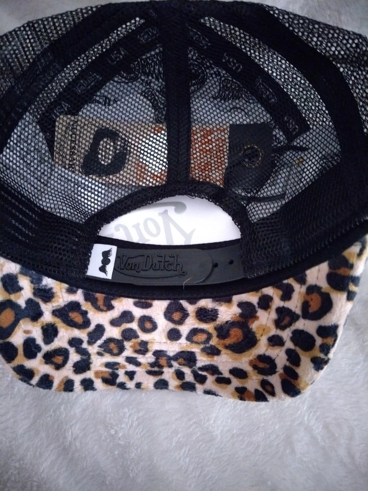 Sombrero de camionero Von Dutch Snapback, ajustable, estampado de guepardo Foto 3 de 4