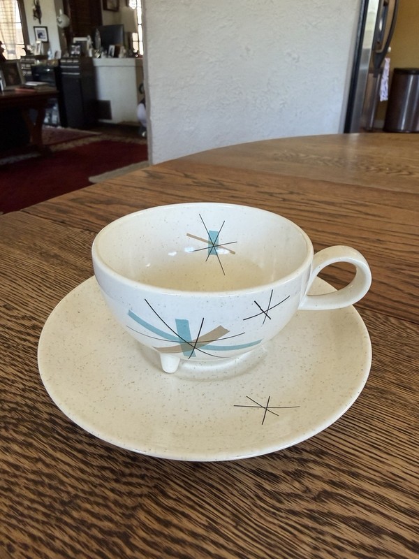 Vintage Hop Scotch Turquoise By SALEM Cup And Saucer