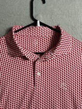 Rhoback Men  s Short Sleeve Performance Polo "The Peach State" Georgia Large Red