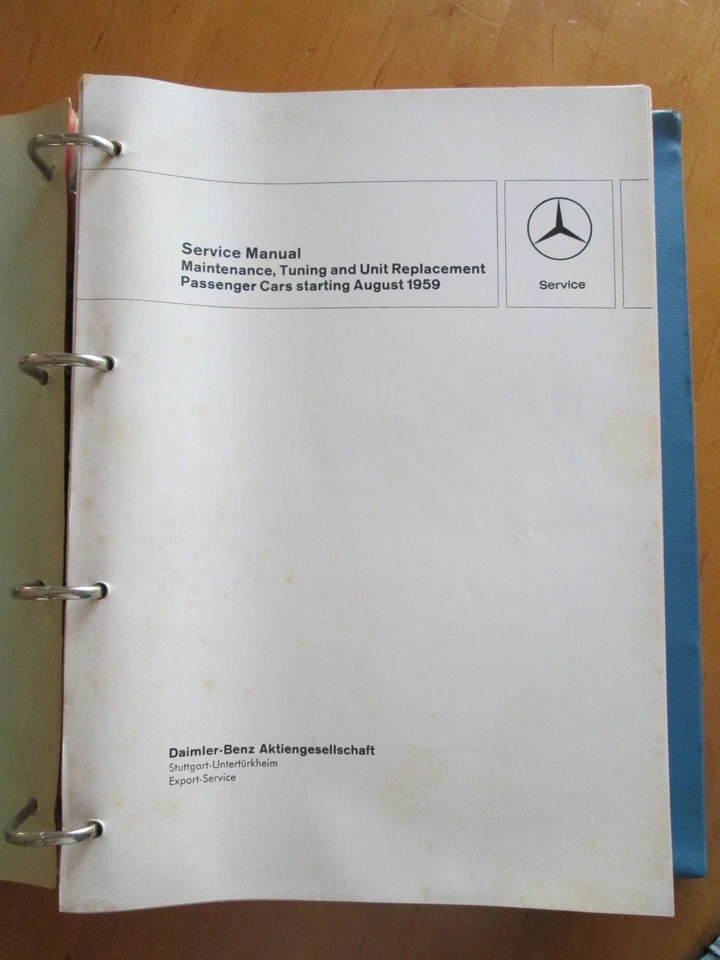 Mercedes Workshop / Service  Manual   W 110 W 111 W 112 W 113  ab  1959 - 68 - Bild 3 von 4