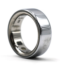 Oura Ring 4 - Titanium - Size 8 - Silver - HEAVILY SCRATCHED
