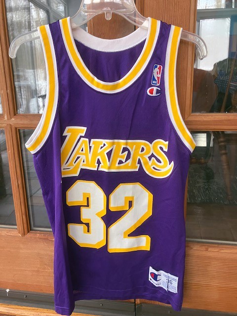 LAKERS Magic Johnson 32 タンクトップ Champion Vintage MAGIC JOHNSON 32 Los Angeles LA LAKERS Champion JERSEY ウェア
