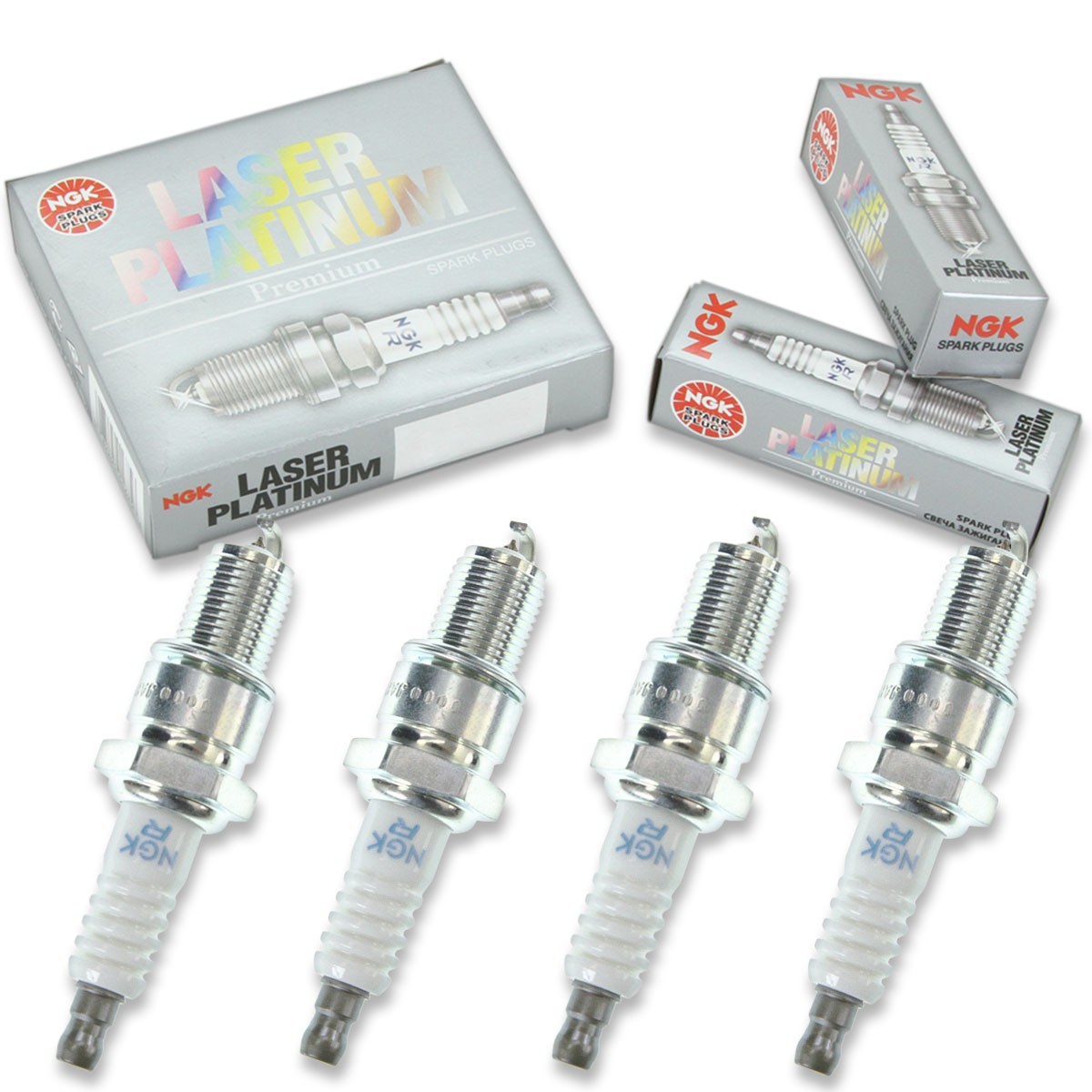 4 pcs NGK Laser Platinum Spark Plugs for 1983 Dodge Ram 50 2.6L L4 - Engine dv