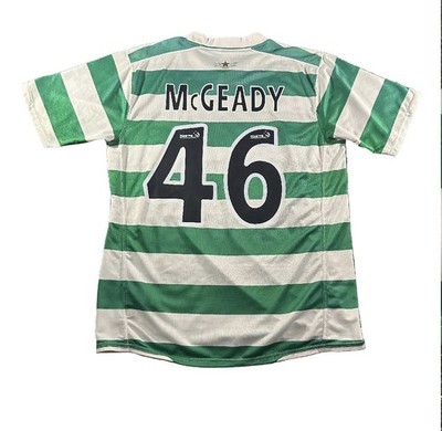Vintage Nike Celtic FC #46 McGeady 2007/2008 Home Soccer Jersey (L