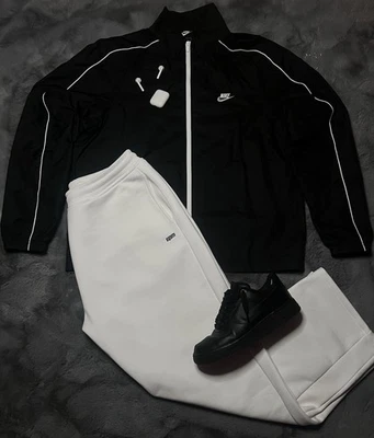 Nike Sportjacke Schwarz M Trainingsjacke Jacke Herren Weiß Laufen Fitness - TOP - Bild 1 von 3