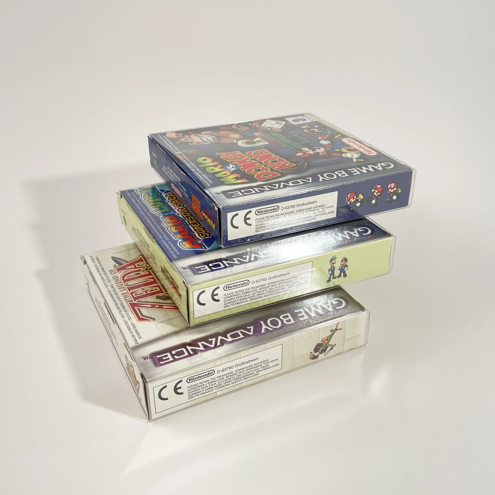 Boîtier Game Boy Advance fit'n play de qualité archive, plastique transparent rigide 300µm x50