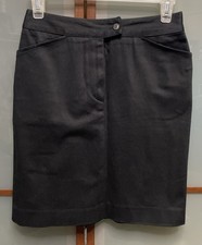 LACOSTE Vintage 80s Black Cotton Blend Preppy Tennis Blokecore Pocket Skirt Sz 4