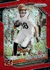 2025 Panini Prizm #79 Mike Gesicki Red Shimmer #/49