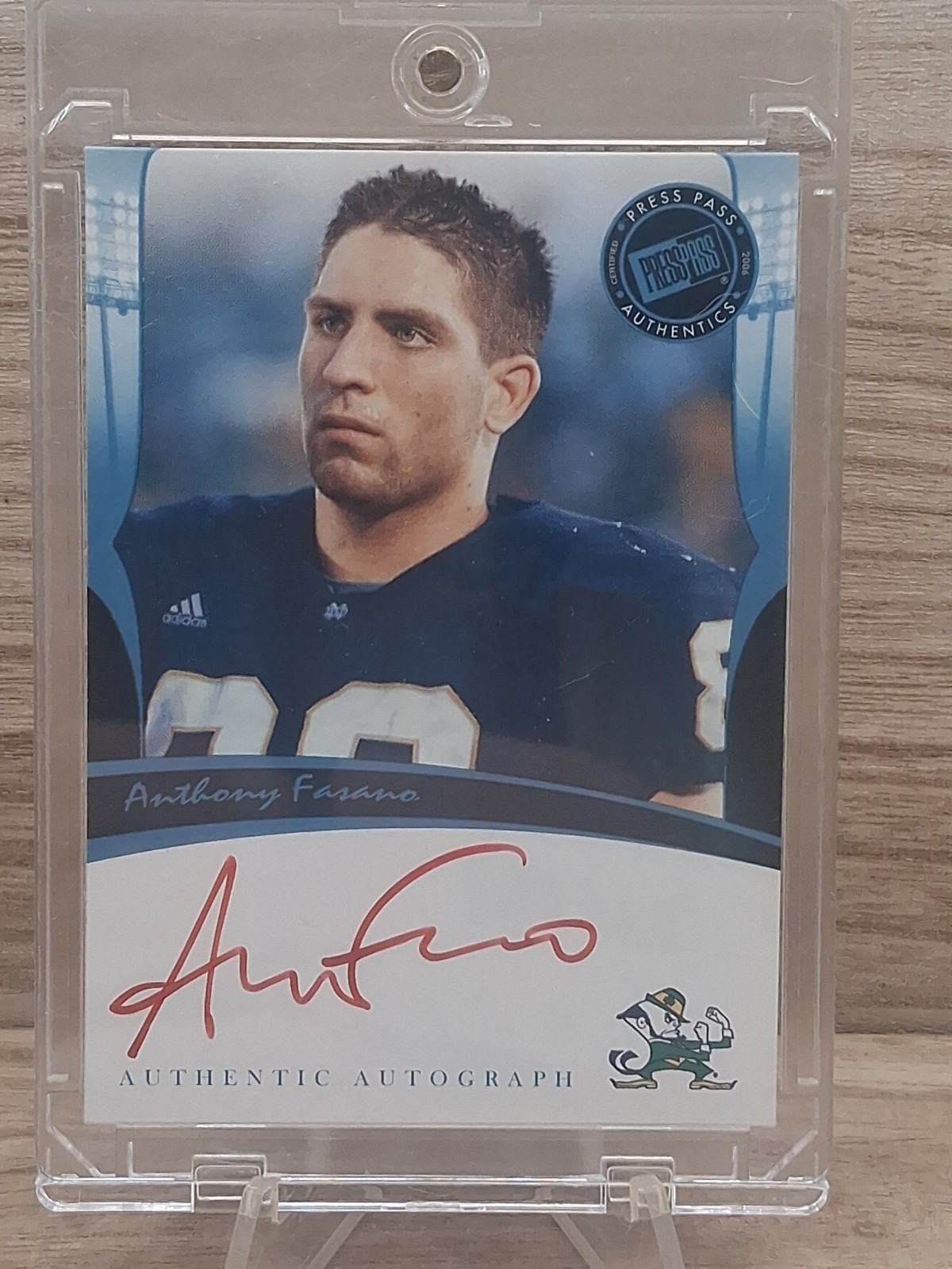Anthony Fasano Press Pass Legends Signature Series # Autograph Legend Series
