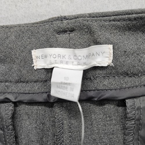 New York & Company Women's 10 Black Flat Front Pants NWT - Picture 2 of 11