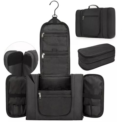 Extra Large Hanging Travel Toiletry Bag for Women and Men, Water-resistant