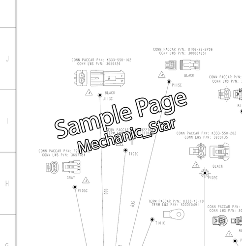 Paccar MX13 EPA10 Engine Wiring Diagram Schematic (USB) - Picture 3 of 3