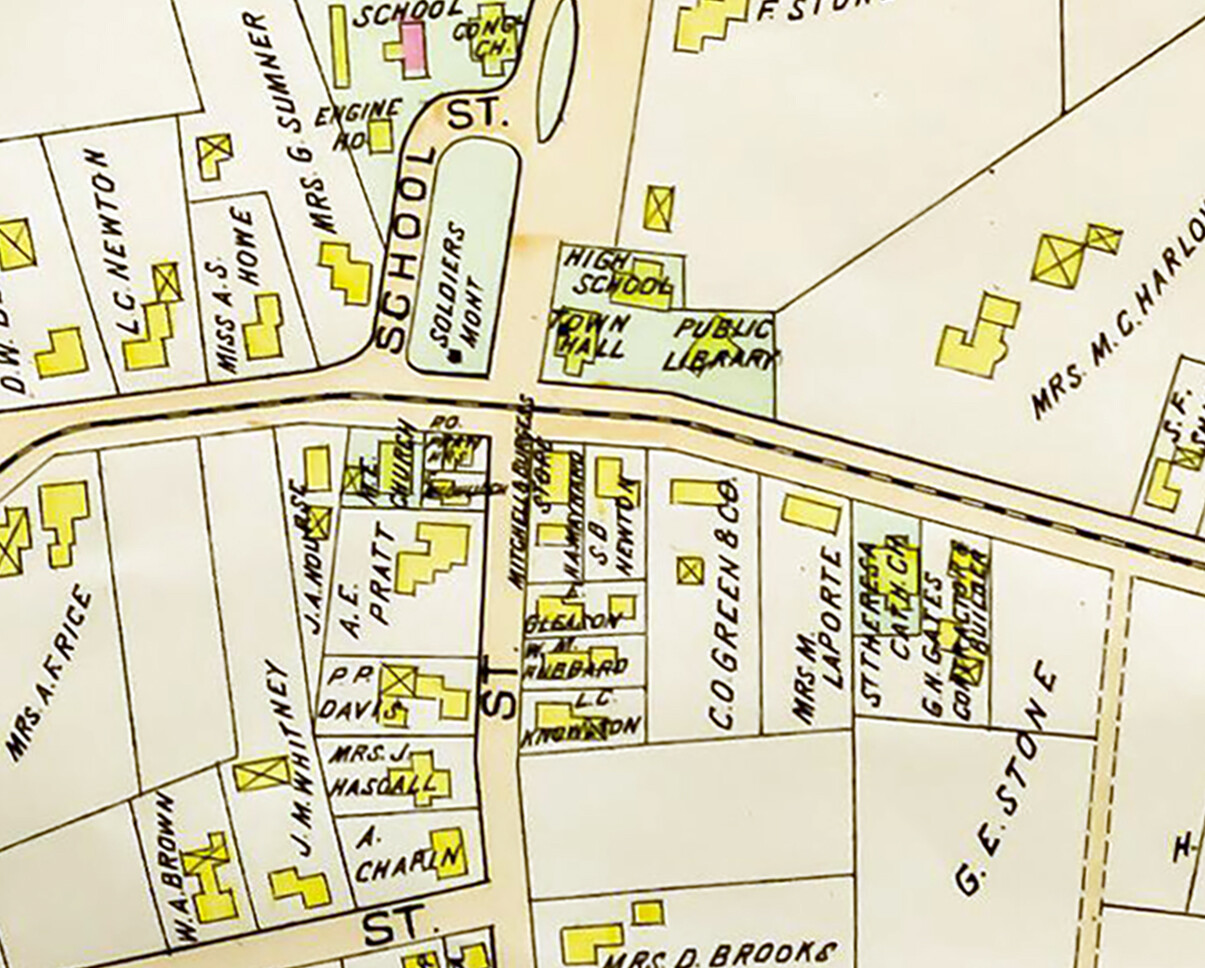 1880 Town Map of Northborough Worcester County Massachusetts eBay