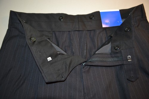 Savile Row Men Wool Striped 2 Button Suit Sz 44R Wst 39x unhemmed - Picture 19 of 22