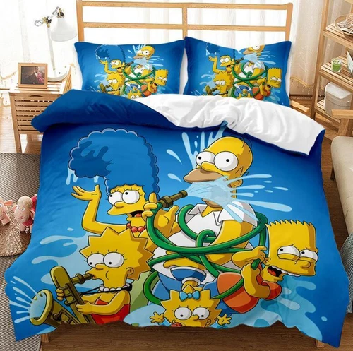 SIMPSONS Bettwäsche Set Kissenbezug Bettbezug 135x200 200x200 220x240 DE - Bild 13 von 18