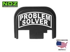 NDZ Slide Cover Back Plate Glock 17 19 Gen 1-4 Aluminum - Problem Solver Tab