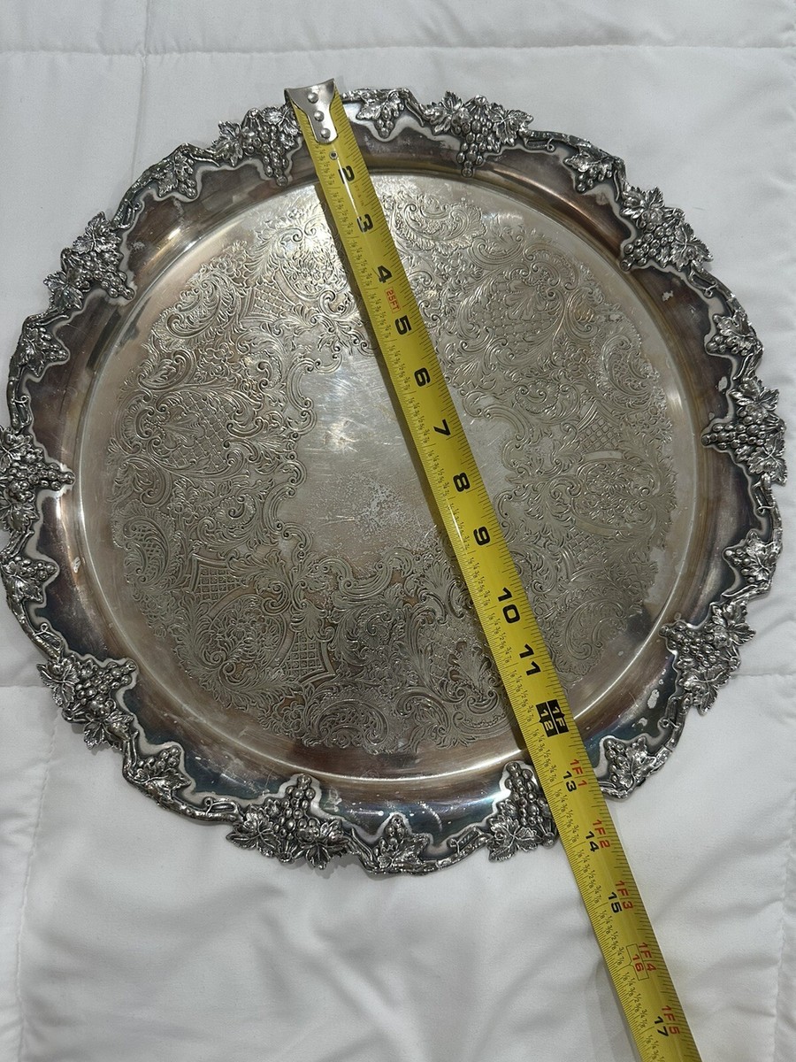 英国 Barker Ellis】ミニラウンドトレイ（シルバープレート15cm） 英国