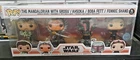 Star Wars 4 Pack Mandalorian Ahsoka Fett Shand Funko Pop Vinyls New in Mint Box