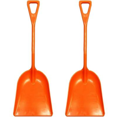 43 in. Multi-Purpose Plastic Snow Shovel with Long Plastic Handle 2-Pieces