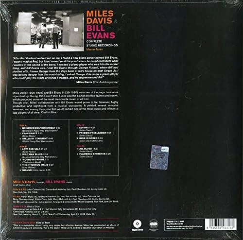 MILES DAVIS & BILL EVANS-Complete Studio Recordings - Master Takes.-Vinyl LP-... - Image 2 of 2
