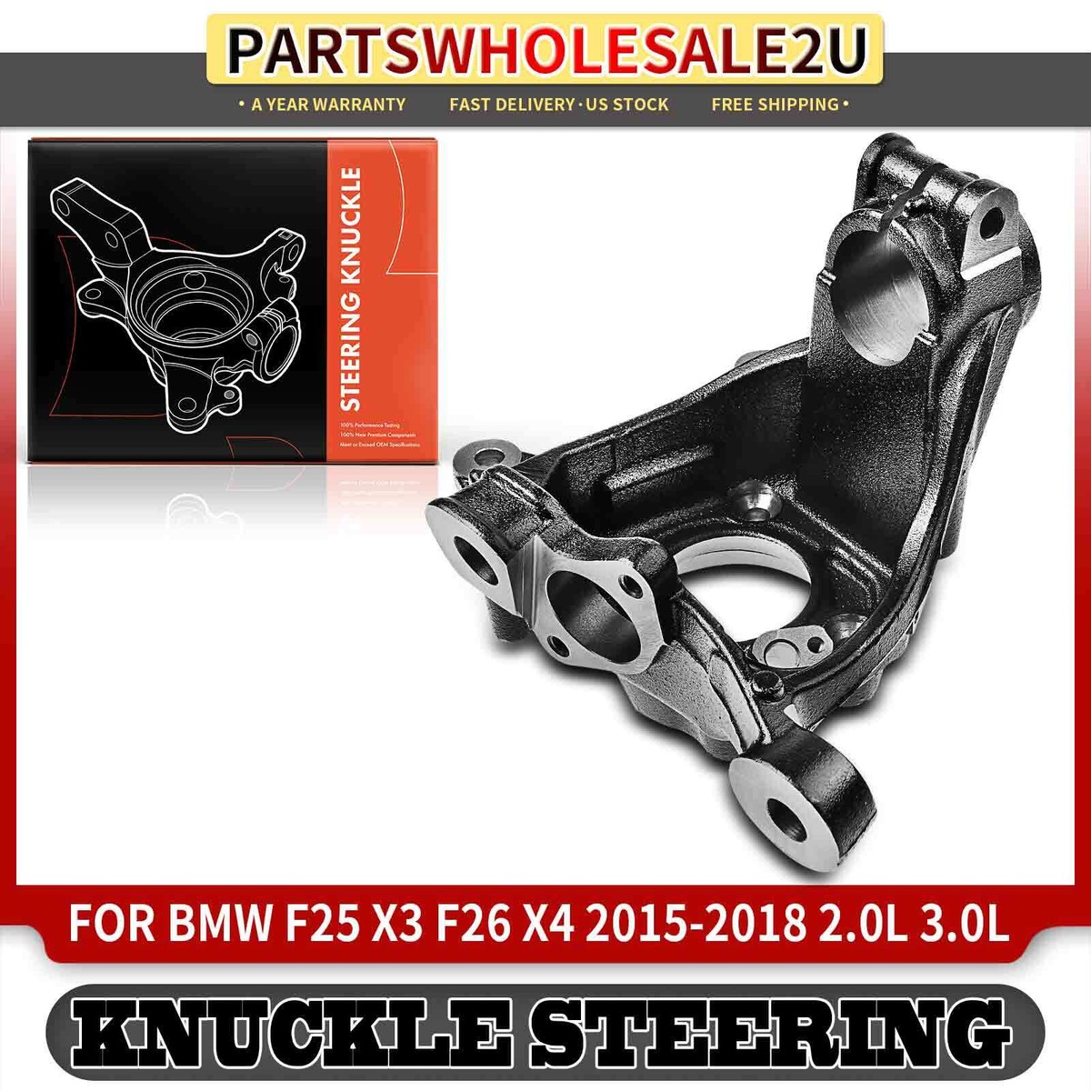 Front Left Steering Knuckle for BMW F25 X3 2011-2017 X4 2015-2018 