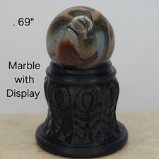 Glass Marble With Display Included lot 5330 Has Cold Roll Marks see Photos