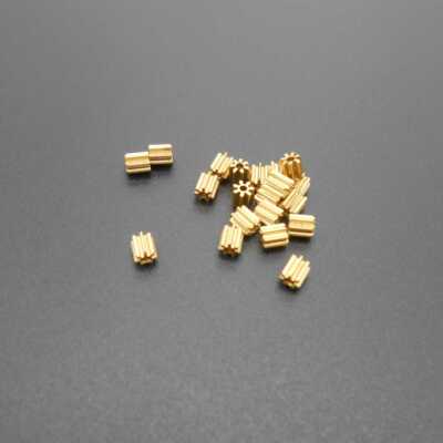 5Pcs X 0.3M 7 Teeth 7T1A Brass Gear 0.3 Modulus 1MM 0.98MM Pinion Height 3MM 1A 
