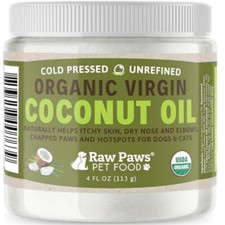 Virgin Organic Coconut Oil for Dogs  Cats, 4-oz - Treatment for Itchy Skin, Dry