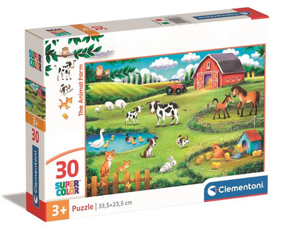 Clementoni Bauernhof Tiere Supercolor Puzzle 30 Teile ab 3J. Kinderpuzzle